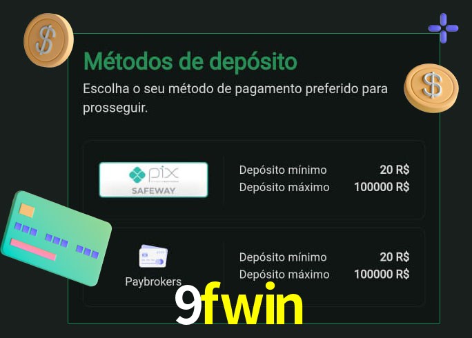 O cassino 9fwin oferece uma grande variedade de métodos de pagamento